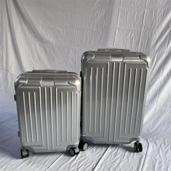 K796 PC Silver Black Shinny Tsa Lock Spinner Rolling Luggage Travel Trolley Suitcase On wheels