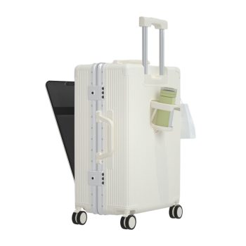 Portable trolley case with cup holder