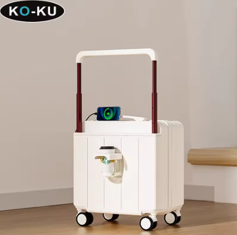 TH061 KO-KU Aluminium Frame Luggage Women 20 Inch Boarding Box Mute Universal Wheel Wide Handle Travel Suitcase 22/24/26''Trolley Case