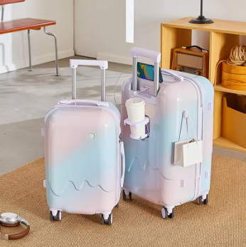 TH069 2025 Explosive High Beauty Gradient Password Luggage 24 inch Travel Trolley Boarding Case