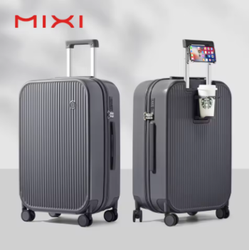 P1355 Mixi 2024 New Design Suitcase Carry On Luggage with Cup Phone Holder Hard Shell Rolling Luggage PC Spinner Wheels Trolley Case