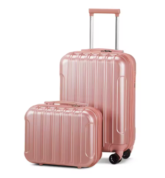 P1356 2 Piece Luggage Set, 20" Carry-On Expandble Luggage Hardside Lightweight Suitcase, 14" Mini Cosmetic Cases