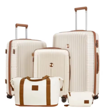 L403 PP Hard Shell Lightweight Durable Luggage Sets, Travel Suitcase with Duffel Bag and Toiletry Bag, TSA Lock, Spinner Wheels