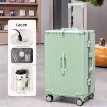 Pi1237 Multi-functional Luggage 28/30 Inch Large Capacity Students Aluminium Frame Suitcase Trolley Case 20'' Travel Boarding Box