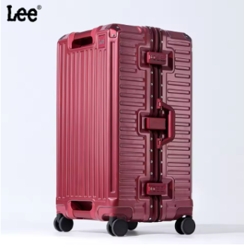 P1382 Suitcase Wide Handle Travel Suitcase Men 20 24 26 Carry-On Luggage Women PC Aluminum Frame Trolley Case