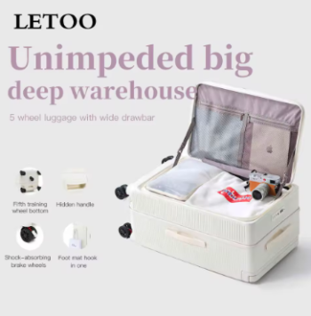 L410 Front-opening Luggage. 26-inch anti-drop rolling suitcase, 20-inch carry-on luggage, combination suitcase, 24-inch travel b