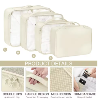 Pi1216 Pcs/Set Travel Organizer Storage Bags Suitcase Packing Cubes Set Cases Portable Luggage Clothes Shoe Tidy Pouch Folding.-zmt