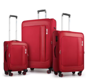 P1416 3 Piece Luggage Set Softside Expandable Suitcase with Spinner Wheels & TSA Lock Softshell Lightweight Travel Luggage Set