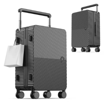 P1420 Lightweight 22 Carry on Luggage, Hard Shell Suitcase with 360°Spinner Wheels, Airline Boarded Suitcase & LSA Lock Dual Zippers