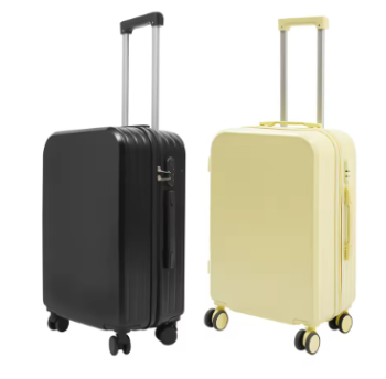 P1415 24 Inch Suitcase, High Capacity Luggage Trolley Case, Universal Wheels Durable PVC, Travel Rolling Hand Luggage with Cup Holder
