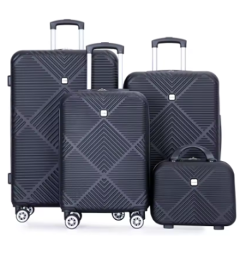 TH001 4 Piece Luggage Sets Travel Suitcase, Large Capacity Lightweight Luggage Sets with Double Spinner Wheels, Carry On Luggage set