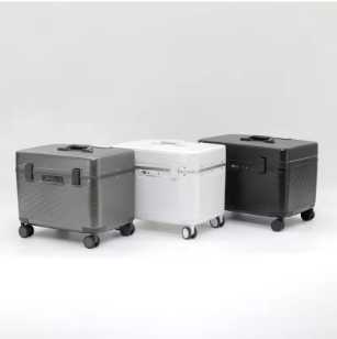 TH015 Aluminum Alloy Frame Suitcase, Top-Opening ABS Portable Trolley Case, Universal Wheels, Customs Code Lock Boarding Case