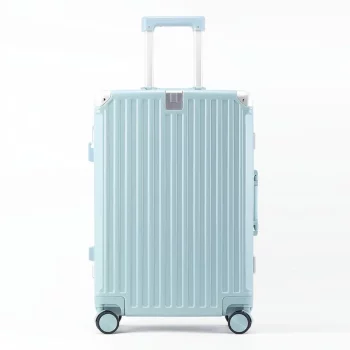 G0878 Aluminum alloy frame hard shell suitcase, waterproof compartment, mobile phone holder and cup holder. Suitable for business trips and weekend vacations. Fashion design suitcase