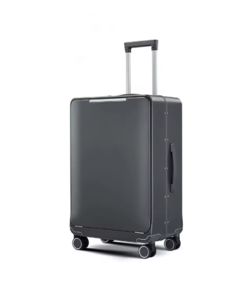 P1394 The new wide trolley cabin suitcase, aluminum frame trolley suitcase, spinner suitcase, personalized front opening business offi