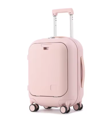 Pi1260 SUSHIMU Front Laptop Pocket Suitcase Wide Handle Travel Suitcase Men 20''Carry-On Luggage Women PC Aluminum Frame Trolley Case 2