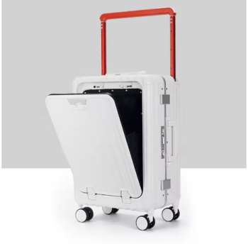 P1471 COLENARA New 20-inch Luggage Front Opening Boarding Case ABS + PC Laptop Trolley Case USB Charging Multi-function Suitcase