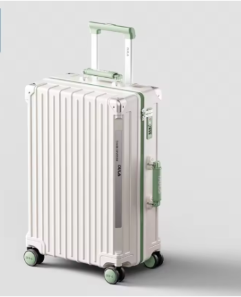 P1393 DULA Suitcase Wide Handle Travel Suitcase Men 20 24 26 Carry-On Luggage Women PC Aluminum Frame Trolley Case