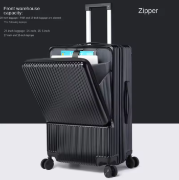 P1475 COLENARA Cabin Suitcase ABS+PC Front Opening Aluminum Frame Trolley Case 20 Inch Boarding Box 22"24"26 USB Charging Luggage