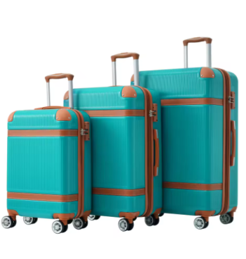 L513 20'' 24'' 28'' 3 Pcs Luggage Travel Suitcase with 8 Spinner Wheels TSA Lock Collision-Protection Angle Travel Rolling Luggages