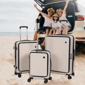 Pi1359 Lightweight Hard Shell Luggage 3-piece Hard Shell Suitcase Set with Tsa Lock Expandable Design Silent Spinner Wheels