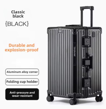 Pi1363 KLQDZMS 26"29 PC Suitcase Large Capacity Aluminum Frame Trolley Case 32" Student Password Box Wheeled Travel Bag Rolling Luggage