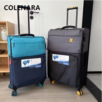 P1436 COLENARA Suitcase on Wheels 20"24"28 Inch Expandable Large Capacity Trolley Case Oxford Cloth Boarding Box Women's Men's Luggage