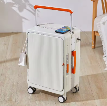 P1480 KLQDZMS Suitcase High Quality 20 Inches Front Opening Laptop Boarding Case 25" Aluminum Frame Trolley Case Carry-on Luggage
