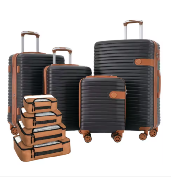 Pi1368 Piece Luggage Set Suitcase Set ABS Hard Shell Lightweight Expandable Travel Luggage with 4 Packing Cubes TSA Lock Spinner Whe