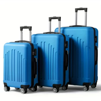 G0892-3-Piece TSA Approved Luggage Set - Durable ABS Hard Shell,