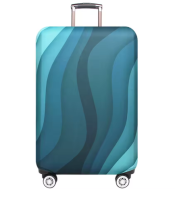 P1403 1PC Green Corrugated Thickened Wear-Resistant Elastic Case Cover, luggage Protection Case, Travel Case Dust Cover, Travel Cover