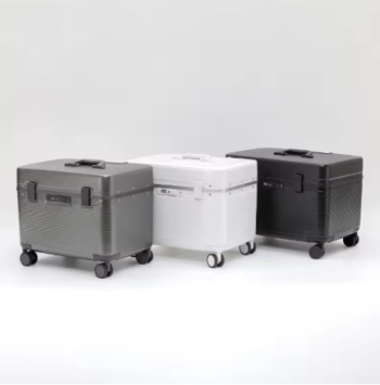 TH060 Aluminum Alloy Frame Suitcase, Top-Opening ABS Portable Trolley Case, Universal Wheels, Customs Code Lock Boarding Case