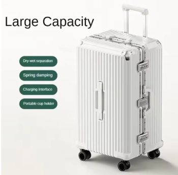 Pi1378 Rolling Luggage Travel Suitcase Large Capacity 26 28 30 32 Trunk Aluminum Frame Sturdy Suitcases Silent Universal Wheel luggage