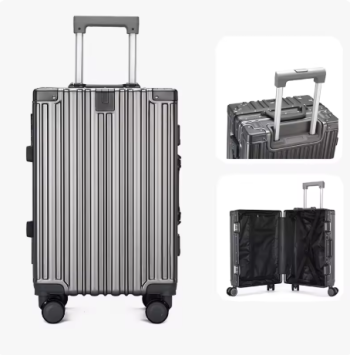P1497 Women's Suitcase Wear-Resistant 20Inch 22Inch 24Inch Aluminum Frame Boarding Trolley Case Boys Silent Wheel Suitcase