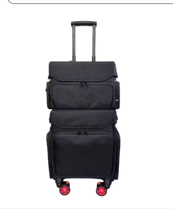 L472 COLENARA Oxford Cloth Large-capacity Beauty Manicure Tool Box Two-in-one Trolley Case Makeup Bag Ladies with Wheel Luggage