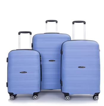 L366 Travelhouse hardshell 3 Piece Set, PP Hard Wheel Suitcase Set with Spinner Wheels, TSA Lock