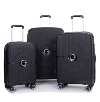 L383 Travelhouse Expandable Hardshell Suitcase Double Spinner Wheels PP Luggage Sets Suitcase with TSA Lock,3-Piece Set