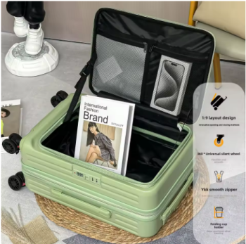 P1443 COLENARA 20"22"24"26"28"30"32Inch Travel Suitcase Side Opening Boarding Box Women's Trolley Case Large Capacity Rolling Luggage