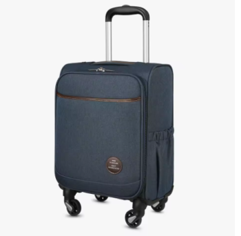 L439 LUGGEX Underseat Carry-on Luggage with Wheels, 15 Inch Lightweight Luggage with Front Opening Lid (Blue)