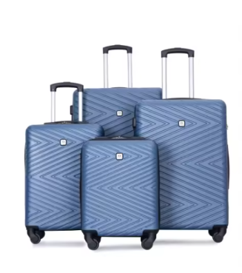 L384 Travelhouse Luggage set 4-Piece ABS Suitcase With Spinner Wheels,24 Inch and 28 Inch with TSA Lock,16,20 inche Carry on Luggage
