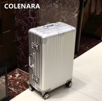 P1434 COLENARA Cabin Suitcase Full Aluminum Magnesium Alloy Boarding Box Large Capacity Business Trolley Case 20"24"26"28 Inch Luggage