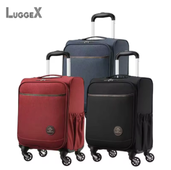 P1406 LUGGEX 15 Inch Trolley Bag Business Short-trip Luggage Rolling Bag Suitcase Waterproof Fashion Men Women Travel Bags With Wheels