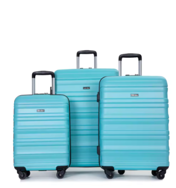 L375 Travelhouse 3 Piece Luggage Sets,PC Hardside Suitcase with Expandable,Spinner Wheels, TSA Lock,Carry on Luggage Set