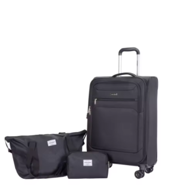 L387 Piece Luggage Set Softside Expandable, Lightweight Carry on Suitcase with Double Spinner Wheels and Travel Duffle Bag