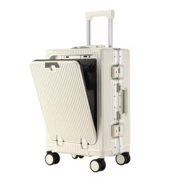 P1447 COLENARA 20" Laptop Luggage Aluminum Frame Boarding Box Front Opening Trolley Case USB Charging 24Inch with Wheels Suitcase