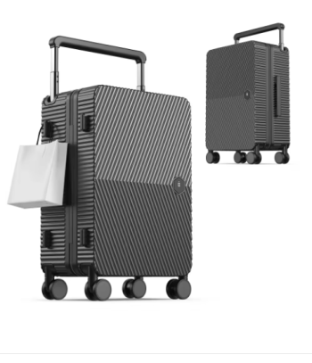 P1409 Lightweight 22 Carry on Luggage, Hard Shell Suitcase with 360°Spinner Wheels, Airline Boarded Suitcase & LSA Lock Dual Zippers