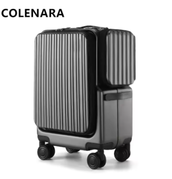 L465 COLENARA ABS + PC Cabin Luggage USB Charging Boarding Box Multifunctional 20 Inches Trolley Case with Wheels Rolling Suitcase