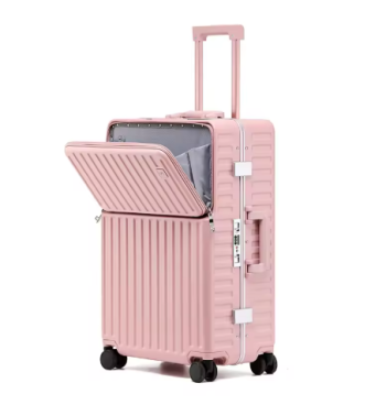 L482 COLENARA Suitcase Front Open Aluminum Frame Trolley Case 20''24''Inch Multifunctional Boarding Password Case Laptop Luggage