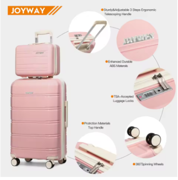 P1358 Joyway Travel Luggage Sets, Stylish Carry On Checked Suitcase Set,Sturdy Durable Scratch-resistant,TSA Lock,Spinner Wheels