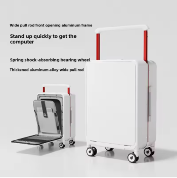 L479 COLENARA Suitcase on Wheels Front Opening Boarding Case Laptop Trolley Case 20"24 Inch ABS+PC Women's Large Capacity Luggage