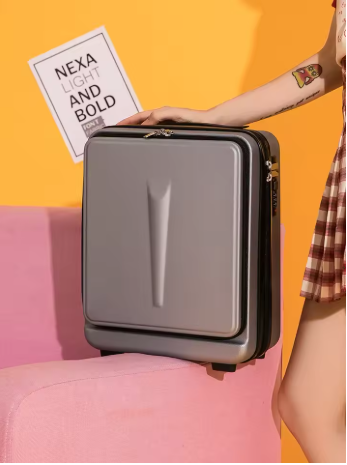 P1411 16 Inch Carry on Suitcase Travel Luggage Case Women Small Wash Bag Makeup Case Cabin Luggage Men's Business Portable Suitcase